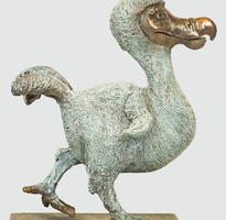 Dodo Chick Bronze Garden Sculpture